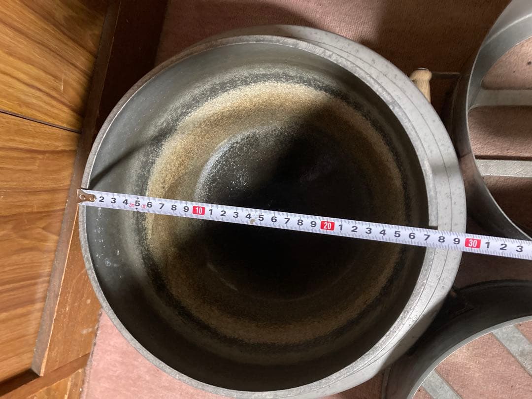 昭和【炊飯釜】アルミ羽釜HAGAMA蓋付き　昭和レトロ　古民家　古民具　古道具