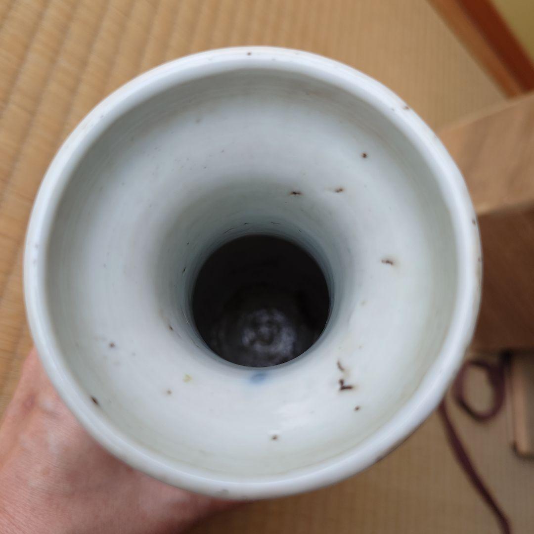 青白磁花瓶 木箱付き（ＡＩ自動入力）