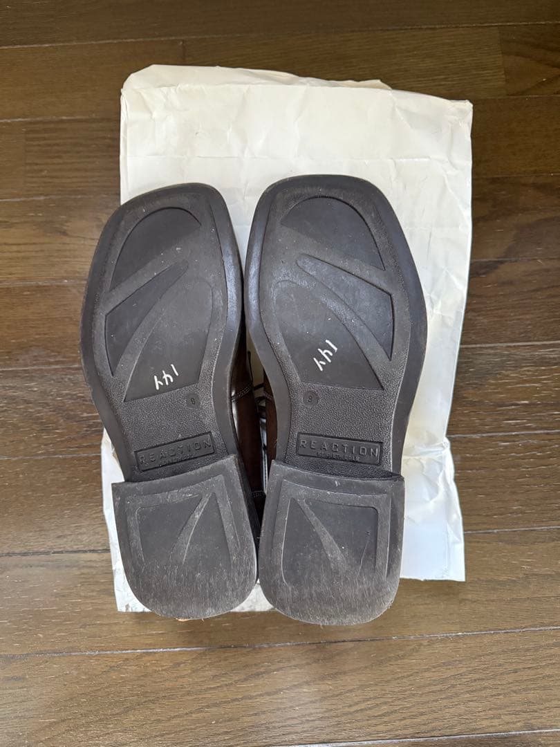 レザーシューズ スクエアトゥ ブラウン サイズ8