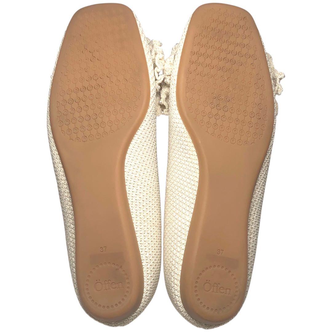 極美品 Offen オッフェン square-SHELL フラットパンプス