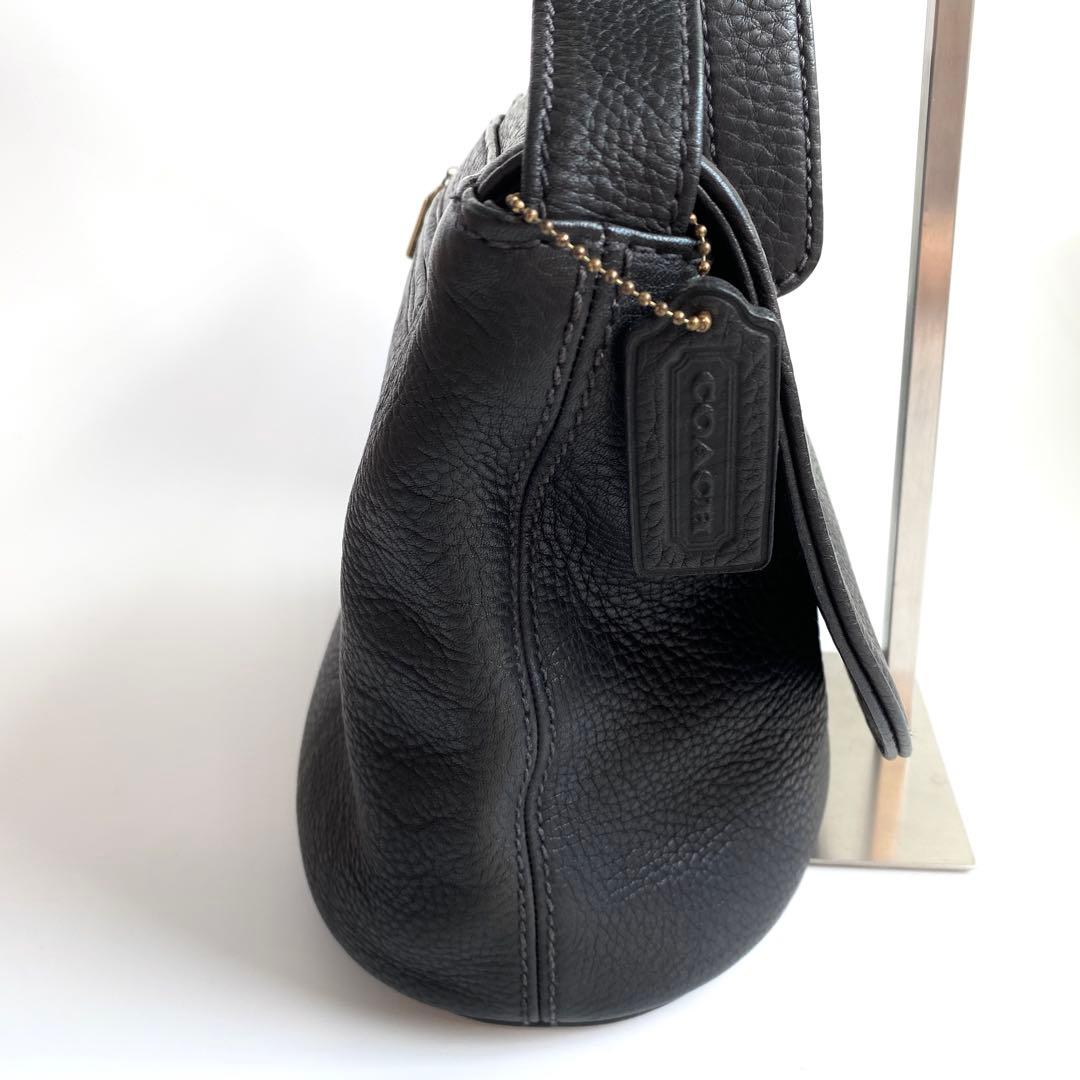 美品COACH オールドコーチ ショルダーバッグ クロスボディ シボ革 4935