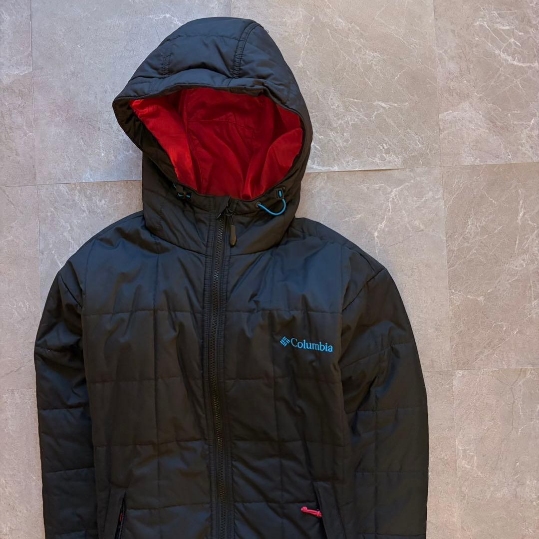 【超希少❗️】極暖！columbia 　ダウン　ブラック ピンクL