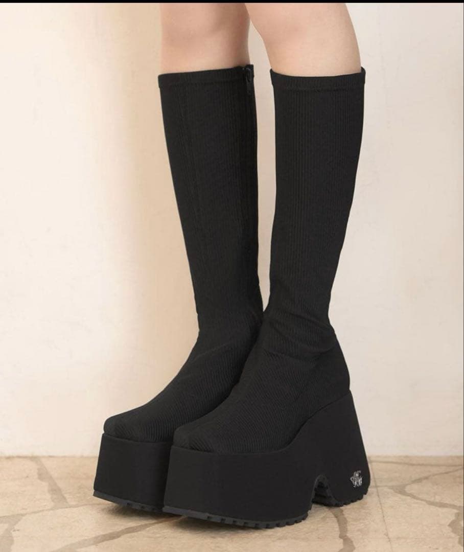 12cm盛れるロングブーツ　ミシェルマカロン