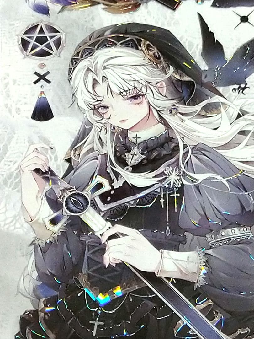 J1009＃狩神(贝壳光)魔法堂切り売り海外人物マステ女の子