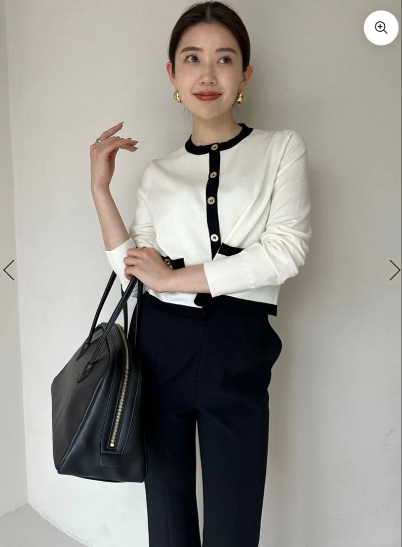 anuans シルクブレンドベーシックニットカーディガン