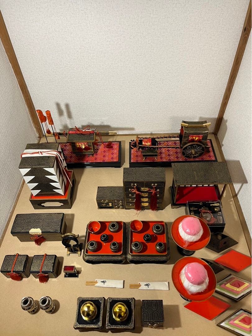 雛飾り　雛道具まとめ売り