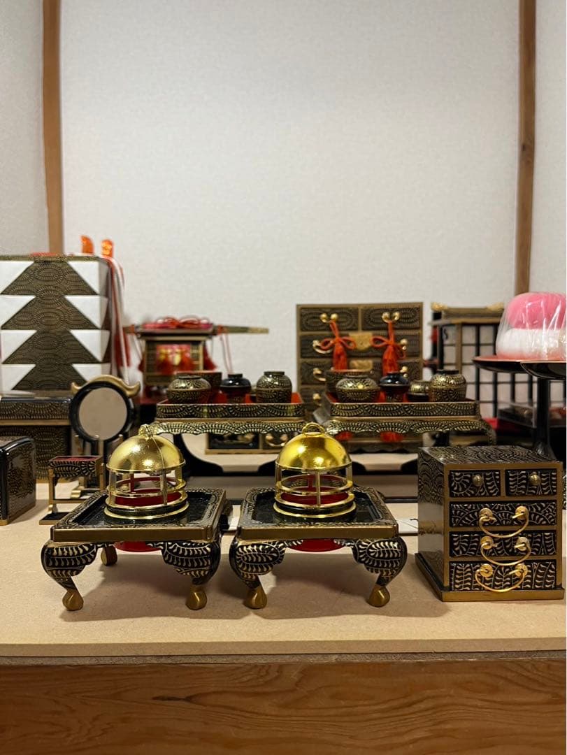 雛飾り　雛道具まとめ売り