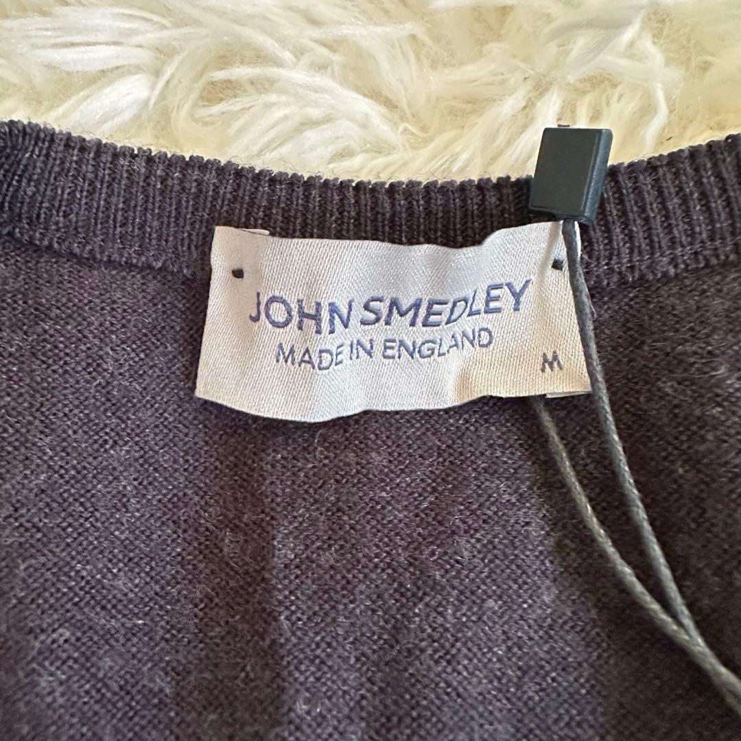 新品未使用　ジョンスメドレー ニットベスト ブラック 紺 サイズM イギリス製