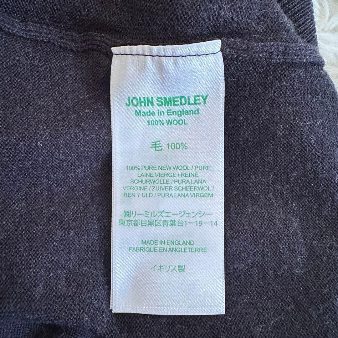 新品未使用　ジョンスメドレー ニットベスト ブラック 紺 サイズM イギリス製