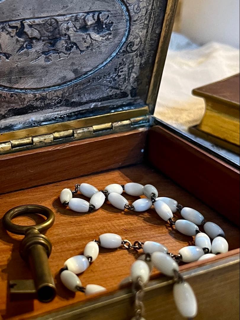 ◆フランスアンティーク｜ブロンズ真鍮エンジェル彫刻ジュエリーボックス小物入れ小箱