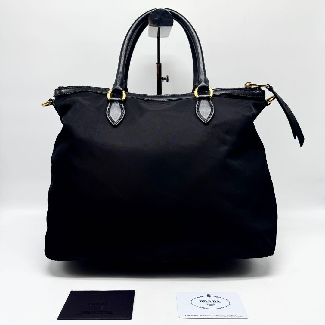 【超美品・使用感無し✨】プラダ 2way ハンドバッグ テスートナイロン レザー