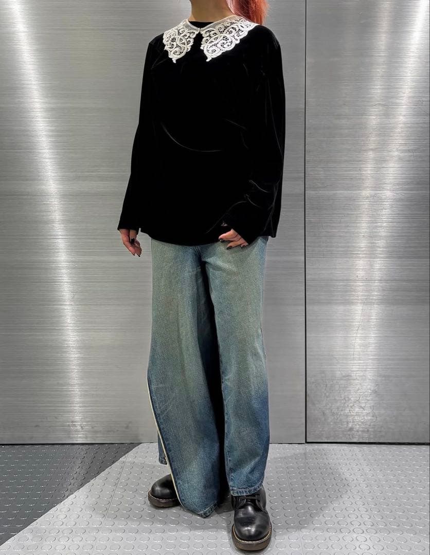 JUNYA WATANABE ブラック レース襟ブラウス