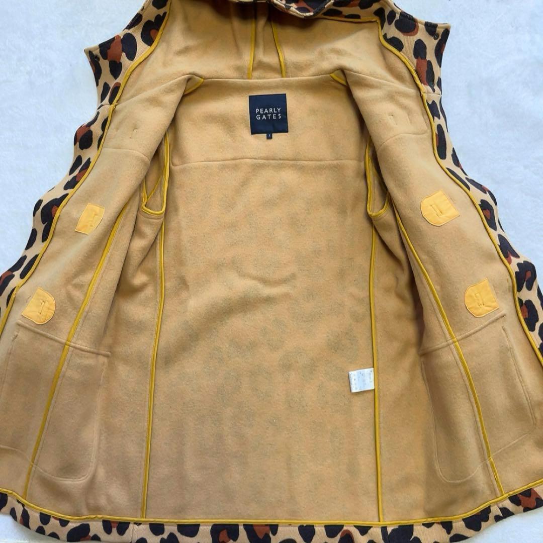 極美品　パーリーゲイツ　ダッフル　コート　レオパード　豹　ヒョウ　キャメル　M