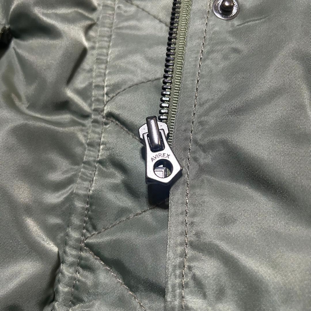 AVIREX ファイヤーマンN-3Bフライトジャケットモッズコート カーキ L