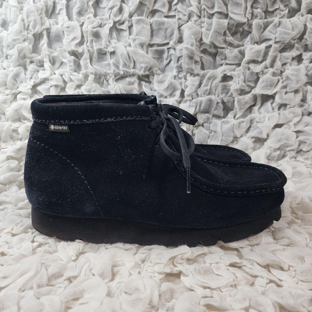 クラークス ゴアテックス レザー スエード ワラビー デザートブーツ モカシン