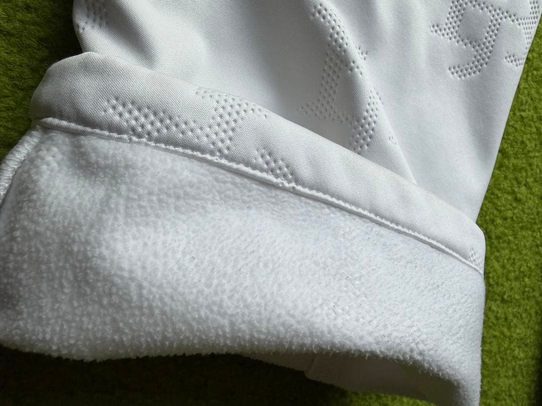 Jack Bunny!! 裏起毛 厚手 ストレッチ パンツ ホワイト JB柄入