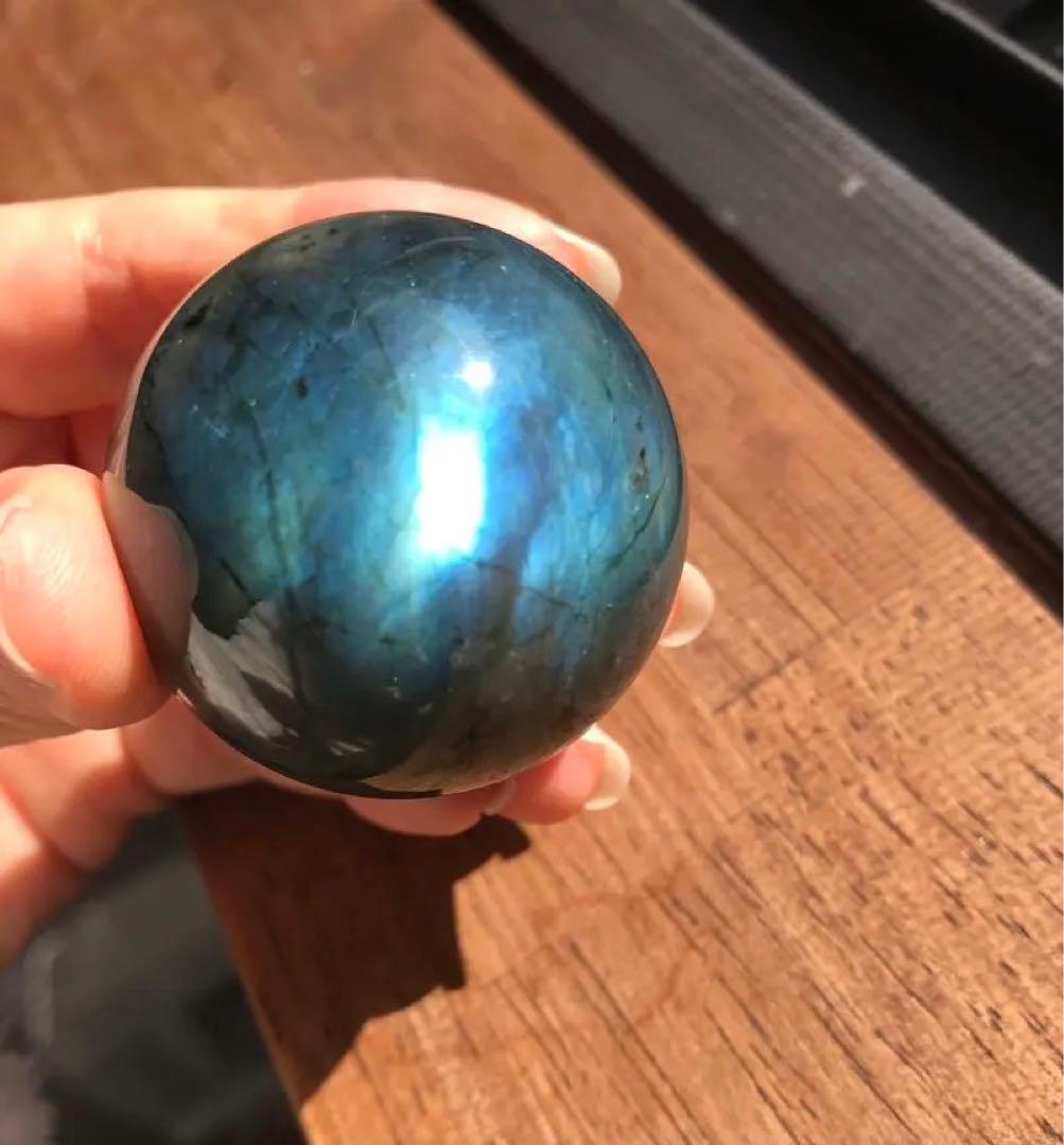 ☘️レア❤︎青く輝く夜空のラブラドライト スフィア 〜神秘の青光〜 丸玉