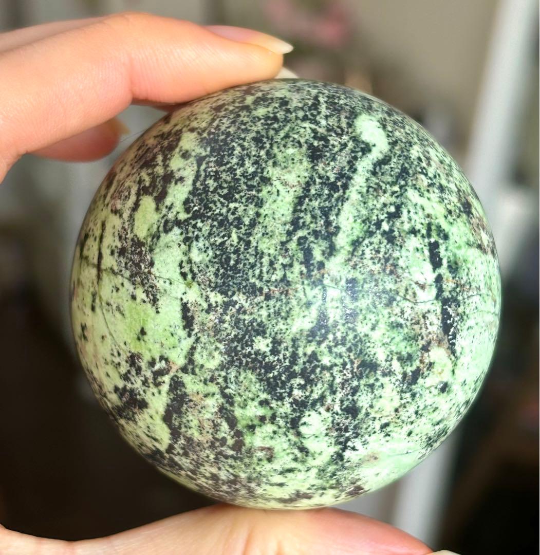 ラスト　レア　高品質　オーストラリア　グリーンオパール　スフィア