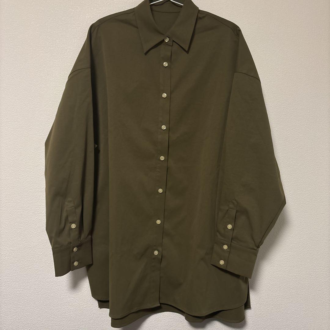 PoFF ポーフ　peach skin shirt 勝田里奈　オーバーサイズ