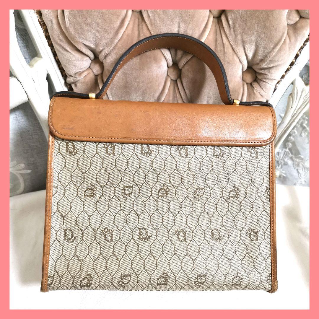 【良品】Diorディオール ワンハンドルバッグ ハンドバッグハニカム柄 鑑定済!