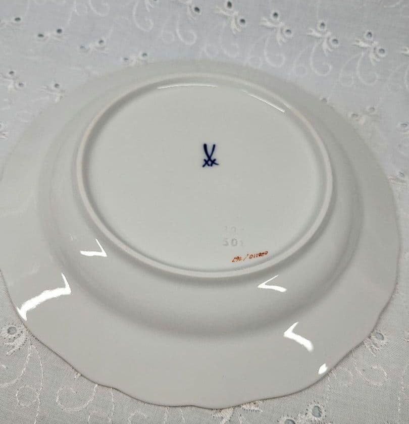 未使用近❤マイセン ベーシックフラワー 3つの花 プレート皿 ケーキ デザート