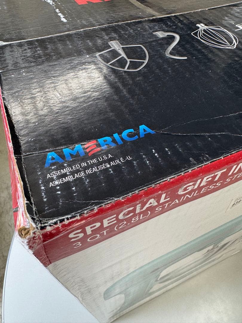 KitchenAid 5.5クォート　3クォート付　ブルーKSM55SJSXMI