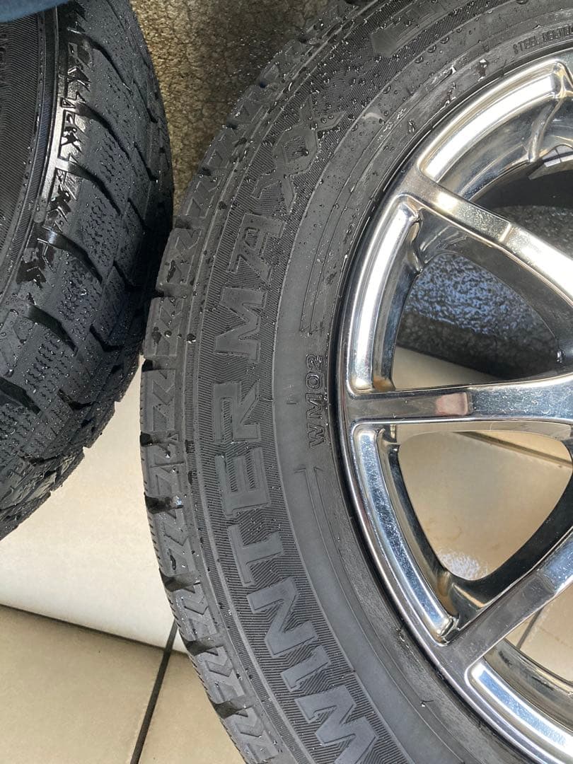 【希少】15インチメッキホイール　スタッドレスタイヤ付　4本セット