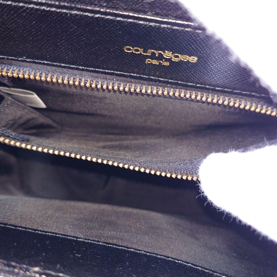 ✨courrèges クレージュ ハンドバッグ フォーマル ブラック ハート金具