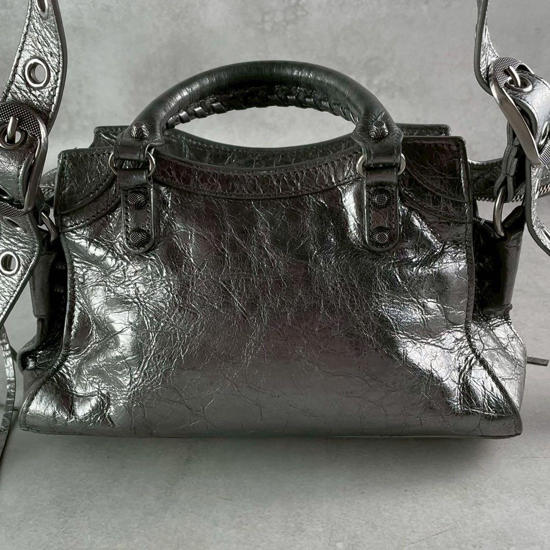 【極美品】バレンシアガ NEO CAGOLE 2wayハンド シルバー