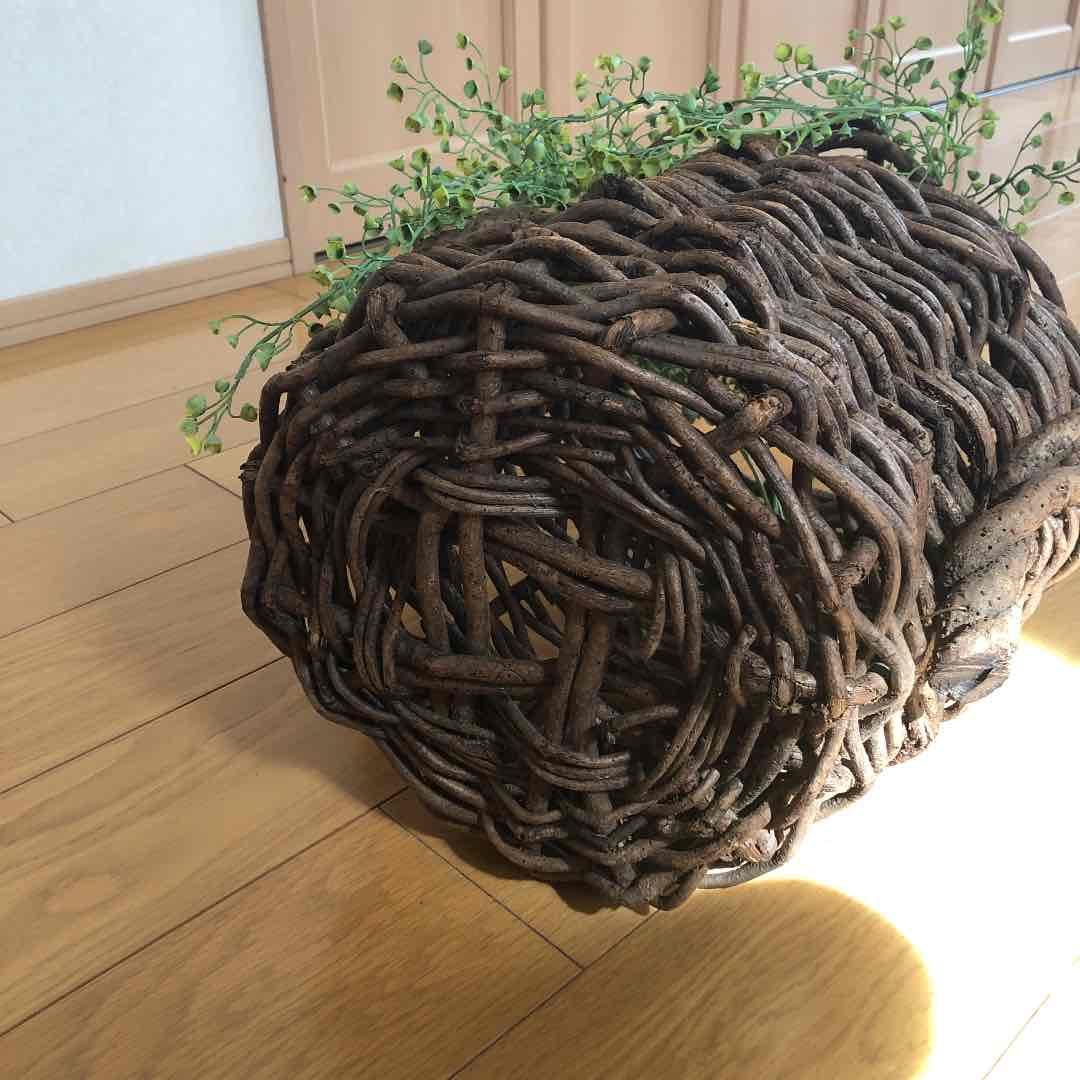 アンティーク　籠　アケビ