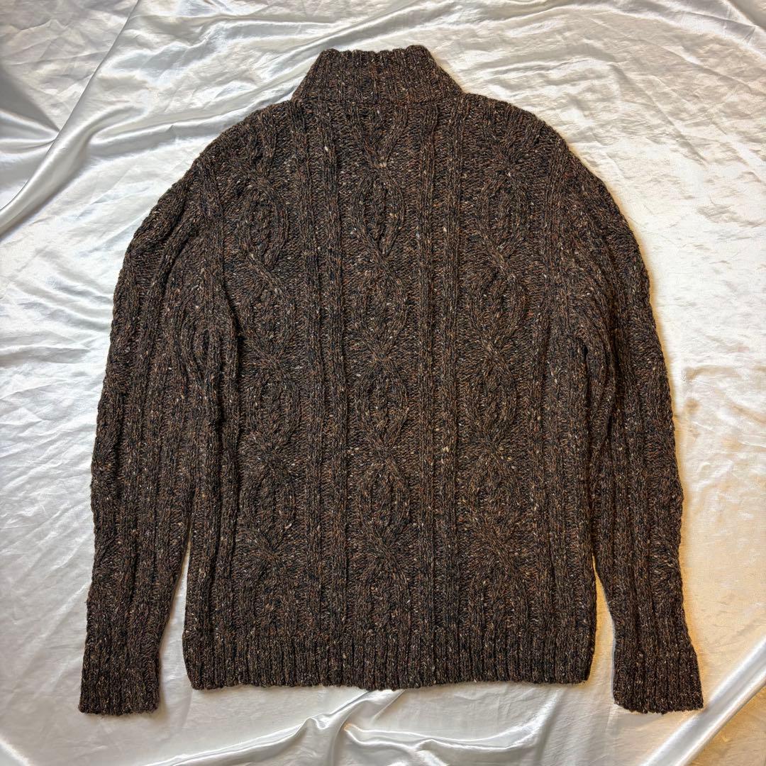 イタリア製　ポールスチュアート　ハイネックセーター ブラウン系　キャメルヘアー