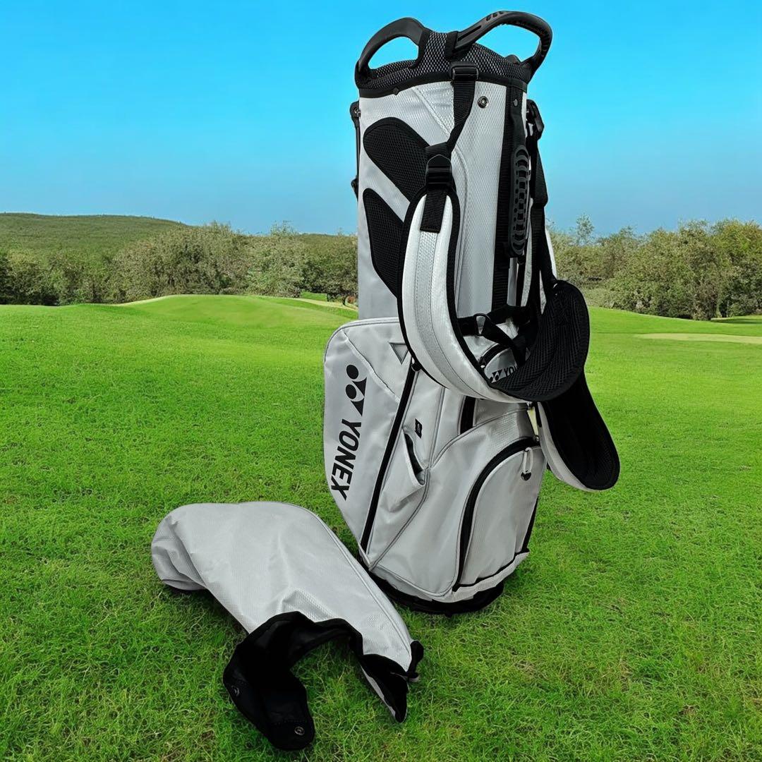 YONEX 9.5型 ゴルフスタンドバッグ ホワイト ネームプレート未使用品