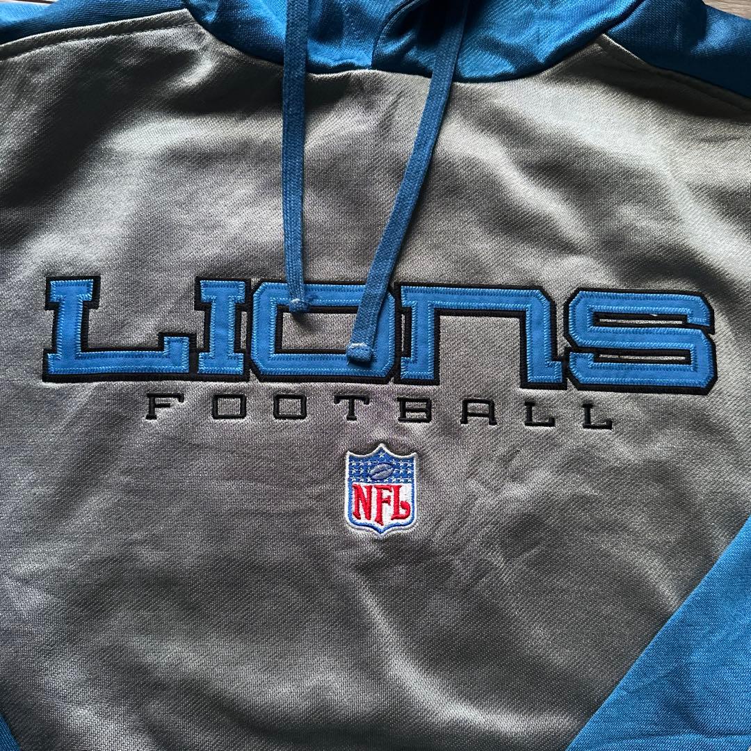 Reebok NFL LIONS 裏起毛 スウェット パーカー XL Y2K