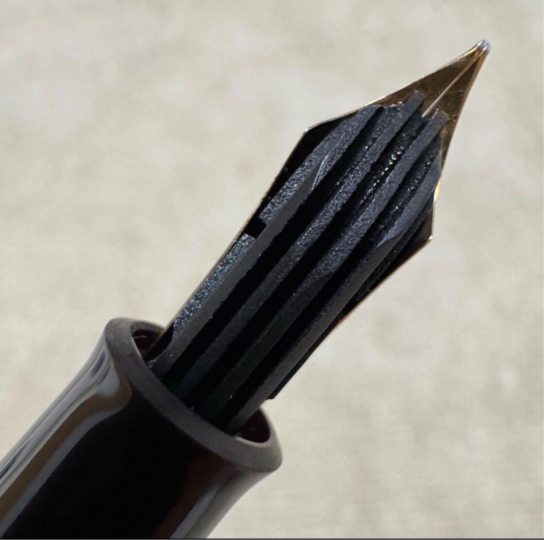 【週末限定価格】ペリカン ヴィンテージ万年筆　#400 茶縞 1950年代　M