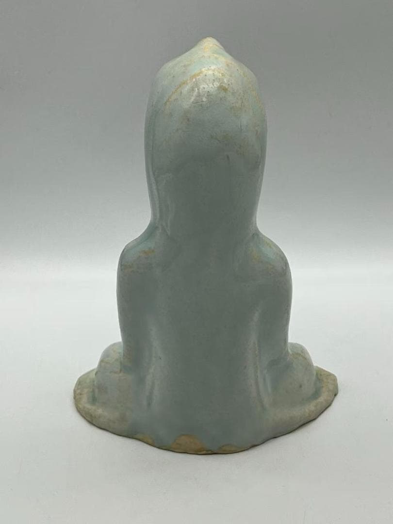 宋時代 青磁 影青観音座仏　時代物　【旧家蔵出し】　希少貴重(A-94)