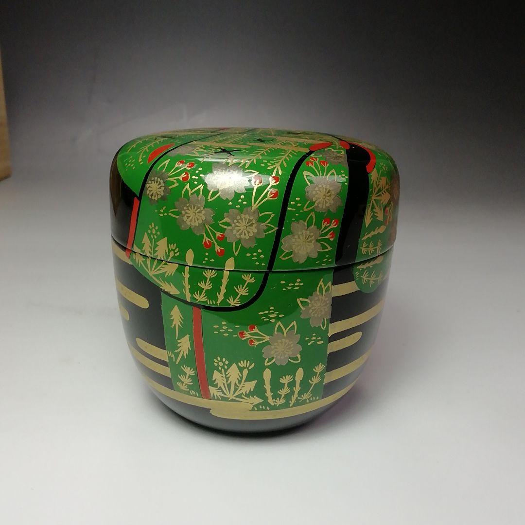 Ｓ６０５　棗　『即中斎好　誰ヶ袖蒔絵』『四季棗』『塗師　中村湖彩作』共箱　茶道具