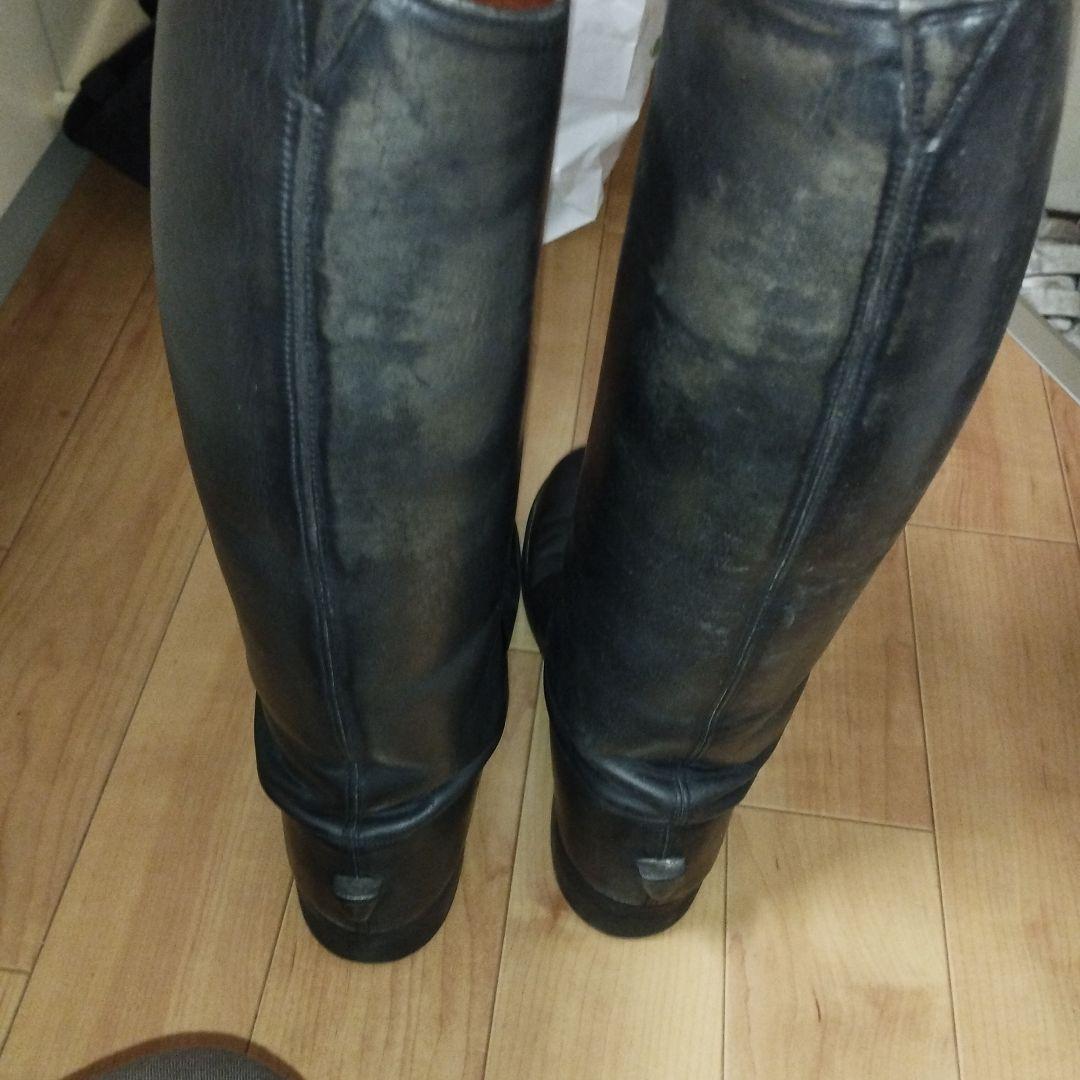 ロングレザーブーツ　本革　乗馬ブーツ　25.5　定価10万以上！