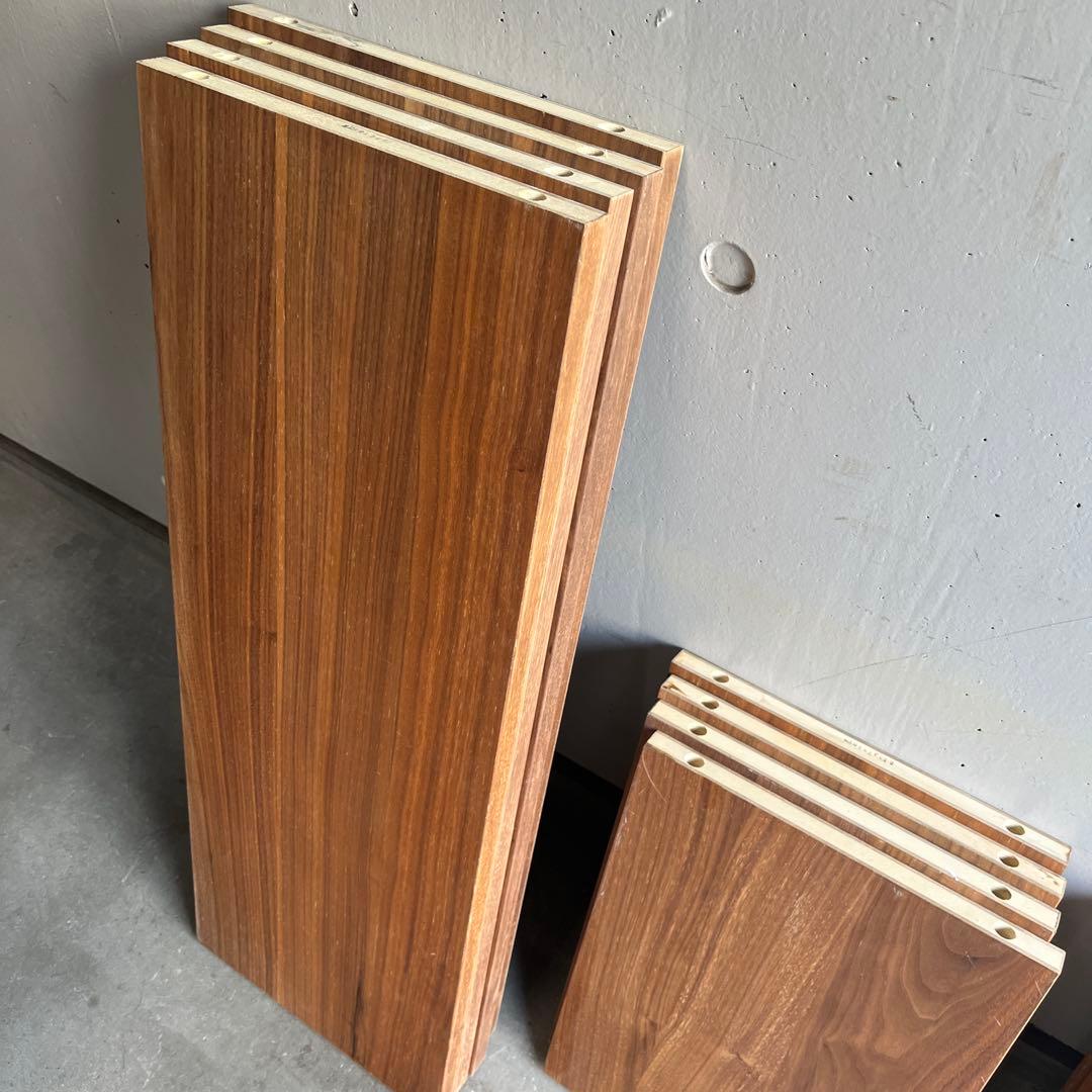 美品★無印スタッキングシェルフセット・３段×３列＋追加ワイド３段・ウォールナット