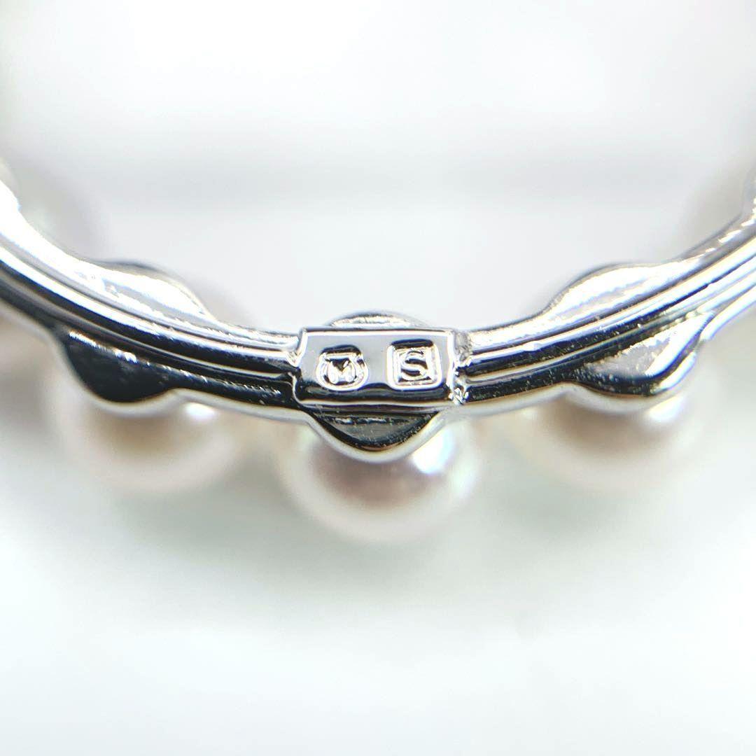 未使用級　MIKIMOTO　ミキモト　サークル　ブローチ　パール　4.3mm