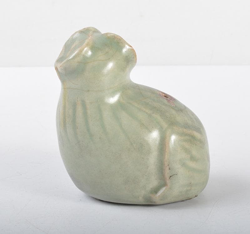 中国　龍泉窯　青磁　神獣　水滴　水注　時代箱 V R4306