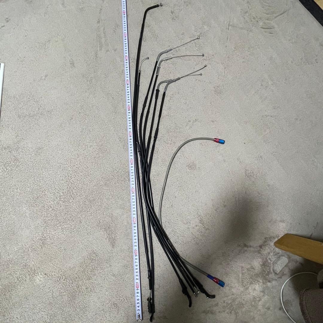 ゼファーχ ブレーキホース クラッチワイヤー メッシュホース セット