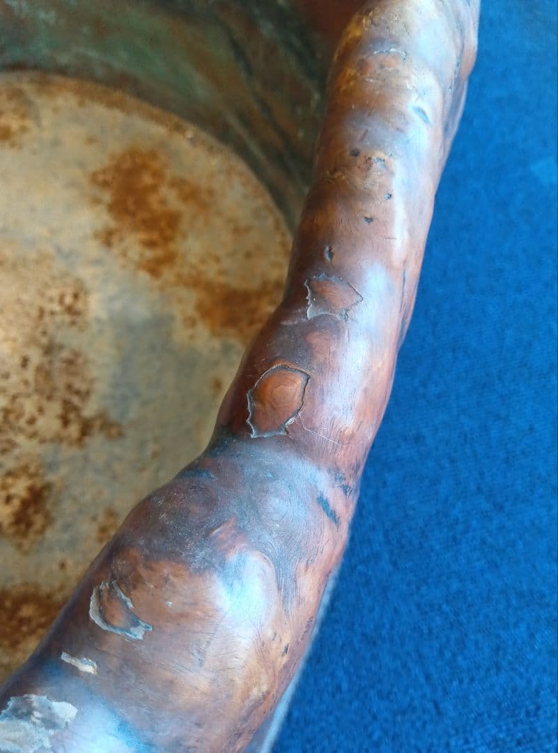 火鉢　天然木　彫刻　レトロ　ヴィンテージ　切株　工芸　古民家　骨董