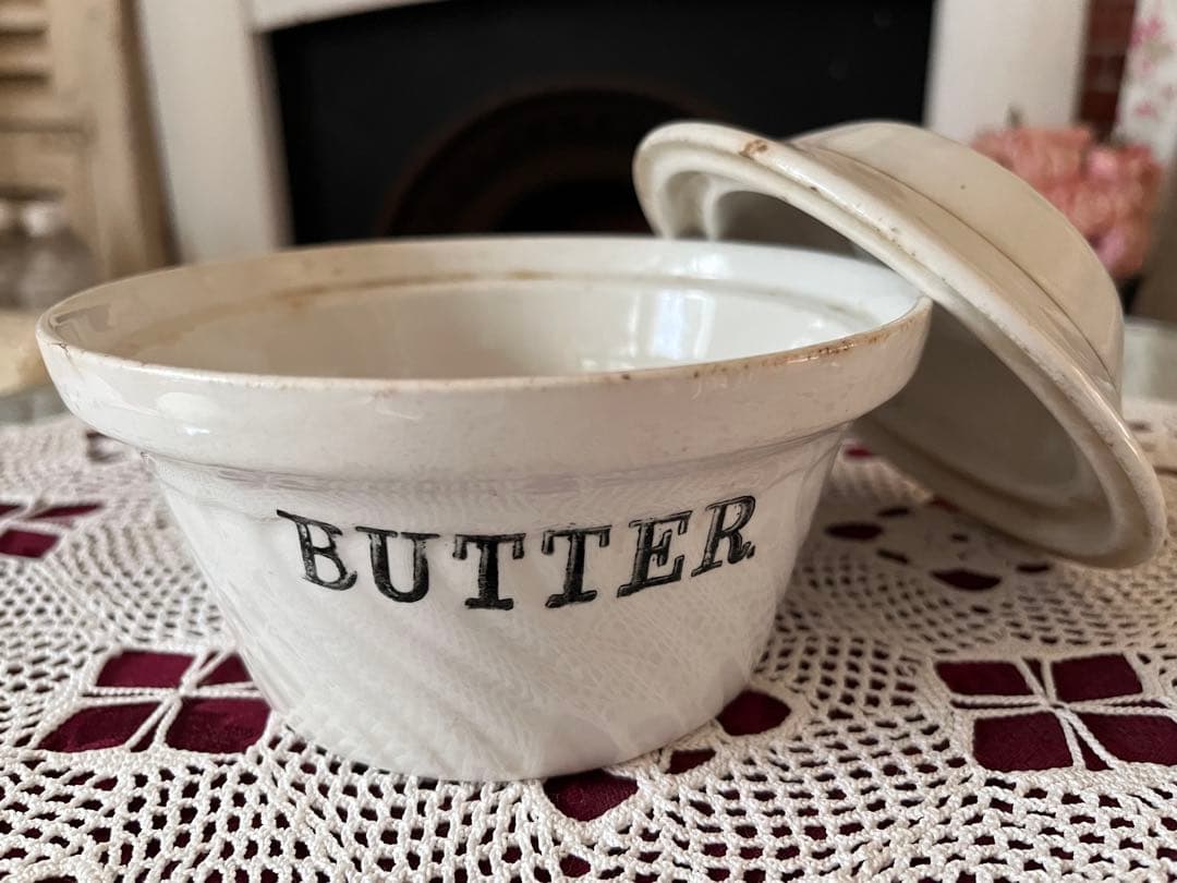 イギリスアンティーク バターディッシュ ビクトリアンアンティーク