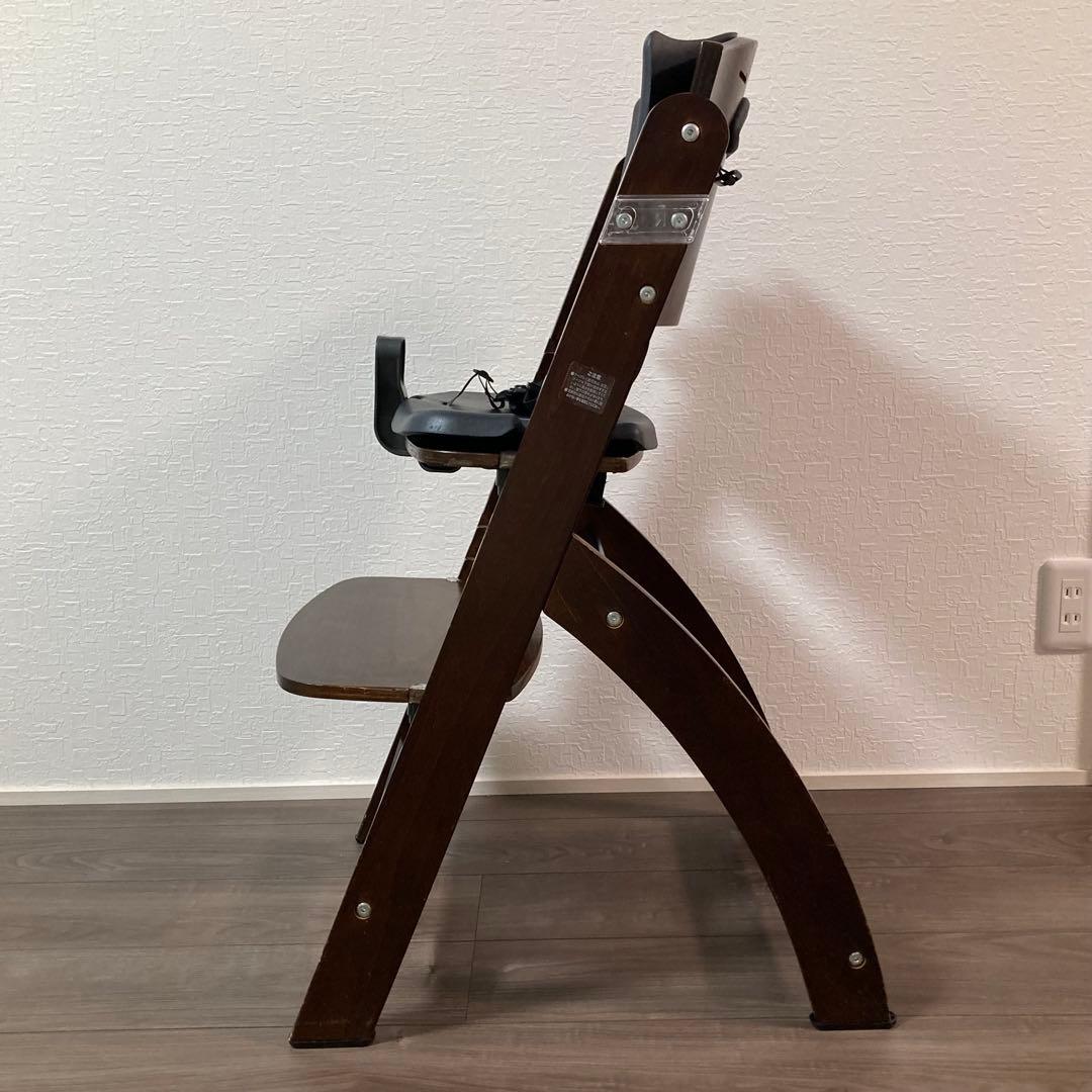 美品 ビヨンドジュニア ハイチェア ベビーチェア マホガニー/ブラックパール