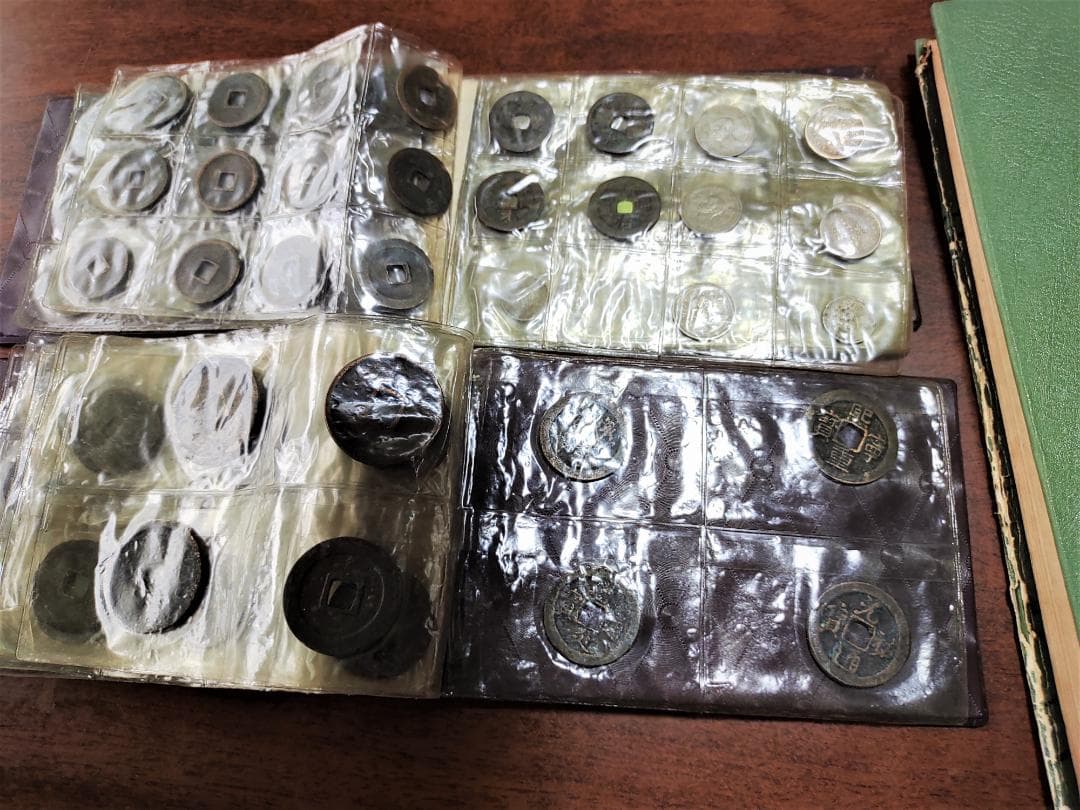 中国歴代古銭図鑑と中国古銭56種類計122枚春秋時代から清朝ま17000円