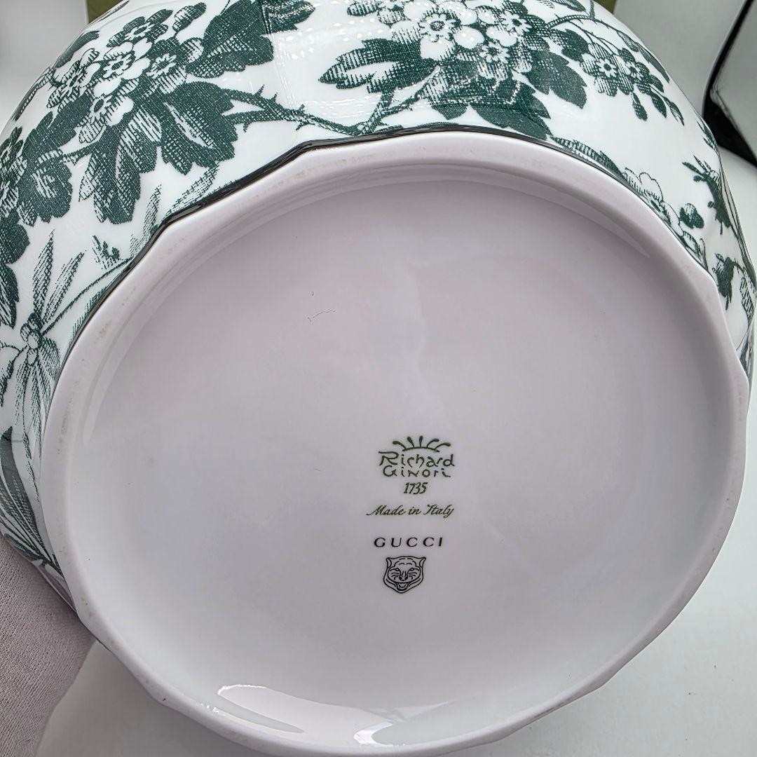 GUCCI　ハーバリウム　サラダボウル　グリーン　箱付き　未使用保管品　23cm