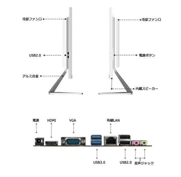 2025年発売 大人気 24型 新品 一体型PC デスクトップ SSD128GB