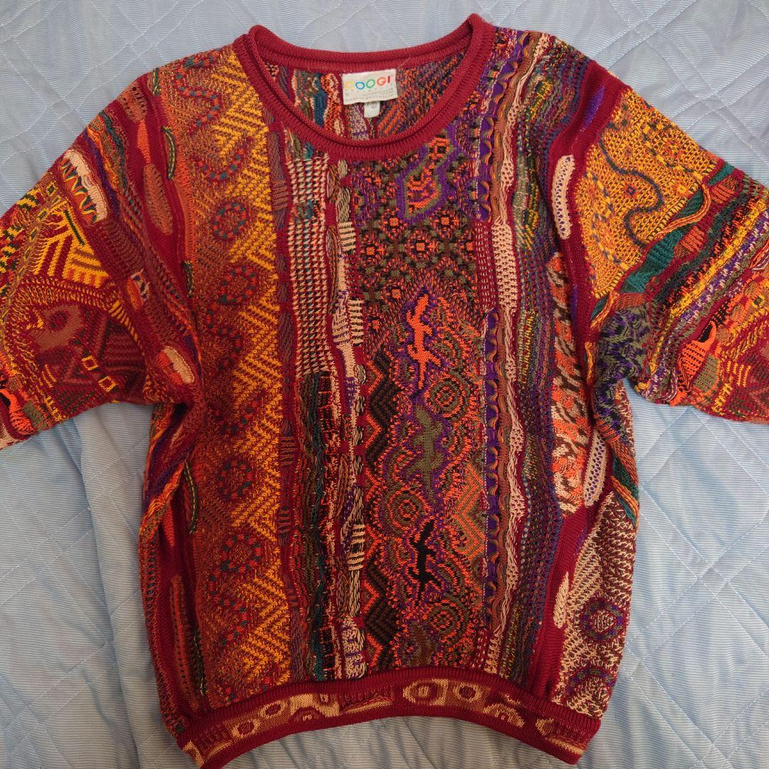 希少 レア coogi クージー 3D knit コットン オーストラリア製