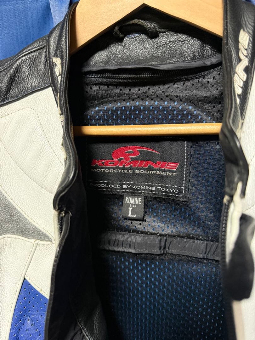 KOMINE MFJ公認 セパレート レザー レーシングスーツ 革ツナギ L