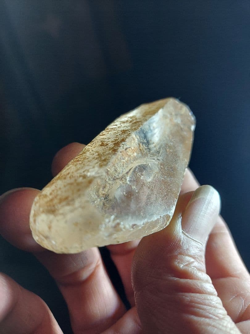 超絶ギラギラシラーが浮かぶ！ 綺麗なミックスタイガーアイ 原石 表面磨き494